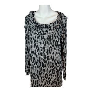 Chico’s Zenergy Leopard Print Sweater, Size 2
